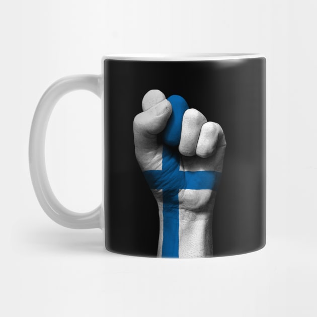 Flag of Finland on a Raised Clenched Fist by jeffbartels